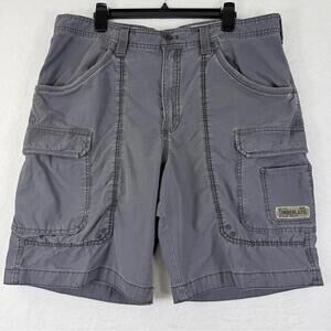 Timberland Cargo Shorts 38 Mens Gray 10” 100% Cotton Pockets